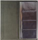 Визитница настольная на 96 визиток из итальянского кожзаменителя Vivella серый