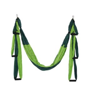 Гамак для йоги с креплениями (цвет: зеленый YJ-001)