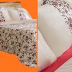 Элегантный Хлопковый Комплект Постельного Белья с Ботаническим Узором — Двуспальный