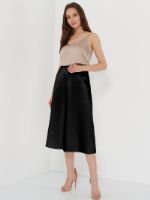 Шелковая юбка трапеция ANNA Collection цвет черный 15996544