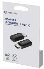 Адаптер Breaking Micro-USB — USB-C (Черный) 24502