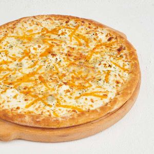 Пицца четыре сыра (соус сливочный, сыр моцарелла,сыр фета, сыр с плесенью,
сыр чеддер)