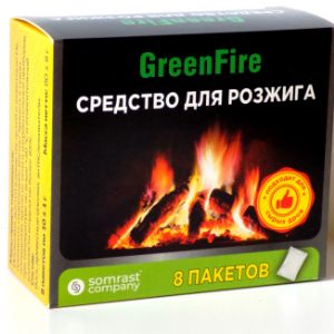 Средство для розжига «GreenFire» - Огниво
- Отлично разжигает топливо как над пакетиком, так и снизу; 
- при горении не образует токсичных продуктов; 
- экологично и безопасно; 
- не требует особых условий хранения и транспортировки;
- подходит для розжига печей и мангалов, каминов, грилей и открытого огня; 
- идеально для разведения костра на открытом воздухе, розжиге влажных дров, древесного угля, топливных брикетов и других видов твердого топлива;