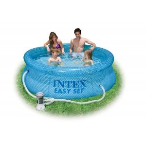 54910 Надувной бассейн Intex Easy Set Pool (244х76. Надувной семейный бассейн Easy set (244х76см) 54910 - реальная альтернатива сборным металлическим бассейнам. Бассейн легко и быстро устанавливается без применения технических средств. 