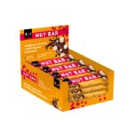 Ореховый злаковый сладкий шоколадный батончик SOJ NUT BAR миндаль карамель и хрустящие шарики в молочном Бельгийском шоколаде (40гр * 16 шт в наборе)