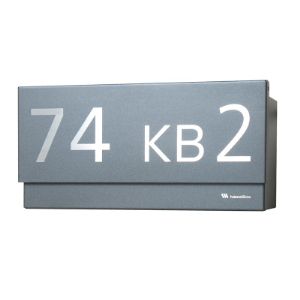 Современный почтовый ящик без замка с адресом дома или офиса.
