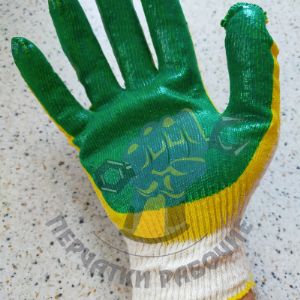 Перчатки с двойным латексным обливом( покрытия устойчивы к кислотам и щелочам и обеспечивают комфортную работу своему владельцу )