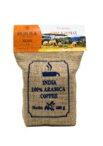 Плантационный свежеобжаренный кофе РОККА Кофе Индия, зерно, обжарка средняя (500 г) "ROKKA", джут