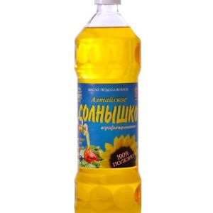  ТМ "Алтайское солнышко" 0,9 литра. Масло подсолнечное нерафинированное, сорт высший по ГОСТу.
