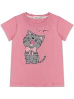 Детская трикотажная футболка с коротким рукавом для девочек KG121-J102-669