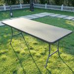 Стол складной SAMMAN Vän R для сада, дома, офиса 185×77×74 см, коричневый