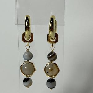 Примеры работ: Серьги с агатом