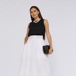 Юбка DIANA из 100% льна белого цвета