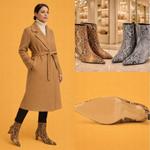 Ботильоны Serpentine Élégance со змеиным тиснением