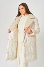 Пальто стеганное прямого силуэта