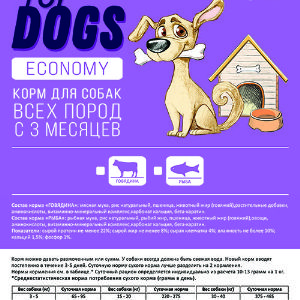 Корм для собак эконом класса FOR DOGS