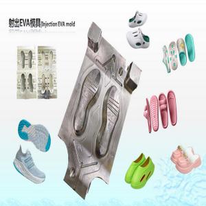 The Maintain basic Mold life is 20K pairs per set mould(average by one year continually production)
ZhangZhou J.H Commerce Co.,Ltd. is specialized in various kinds of molds,such as Injection EVA molds,Pouring EVA molds,Rubber Mold,PU mold,TPR mold and so on.
Product:EVA/Rubber/PU/TPR/Pop Corn mould
Materials:Aluminum
Approx Size:30-35,36-40,41-46
Approx Weight:110KGS
Design:OEM or as negotiation.
Application:	
1.-For shoes industry,such as outsole,insole,slipper,1 mold with 1 pair or 1 mold with 2 pairs.
2.-For toys.
3.- For decoration accessories.
Сохранение базовой жизни формы составляет 20 тыс. пар на один комплект формы (среднее значение при непрерывной производительности в течение одного года).  
Компания Zhangzhou J.H Commerce Co., Ltd. специализируется на различных типах форм, таких как формы для литья EVA, формы для заливки EVA, резиновые формы, PU-формы, TPR-формы и т.д.  
Продукция: формы для EVA/резины/PU/TPR/попкорна  
Материал: алюминий  
Приблизительные размеры: 30–35, 36–40, 41–46  
Приблизительный вес: 110 кг  
Дизайн: OEM или по переговорам.  
Применение:1.- Для обувной промышленности, например, для внешней и внутренней подошвы, сапог, 1 формой на 1 пару или 1 формой на 2 пары.2.-Для игрушек.3.- Для декоративных аксессуаров.