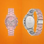 GUESS Женские часы Signature Chronograph 38 мм — Розовый браслет