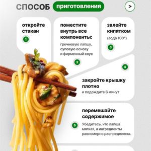 Способ приготовления:
Лапша  Фань Сяоянь 70гр с курицей и грибами