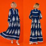 Роскошное вискозное платье "Azure Heritage Élite"