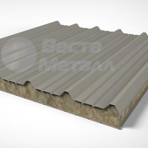 Кровельные сэндвич панели с Минватой 50 RAL 9002 Серо-белый