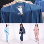 Костюм спортивный женский (куртка+брюки), ОАО 8 Марта, модель 1119 (джинс/бежевый/голубой)