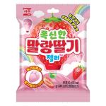 Мармелад "Soft Strawberry Jelly" со вкусом клубники в сахарной посыпке 50г*12*4 Seoju