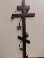 Крест могильный из проф. трубы 80х40 с виноградной лозой