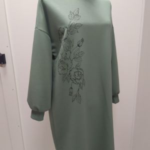 Платье из футера 3-х нитки с ручной росписью