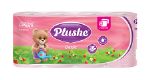 Туалетная бумага Plushe Classic Клубника 8 рулонов*18 м, 2 слоя, розовая, ароматизация, 8 в упаковке 9910