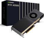 NVIDIA Rtx A5500 Professional, 24 ГБ GDDR6, PCI Express 4.0 x16, двухслотовая, 4 порта DisplayPort, поддержка 8K, сверхлегкий активный вентилятор