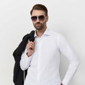 Рубашка белая Slim Fit LONG plus приталенная для высоких