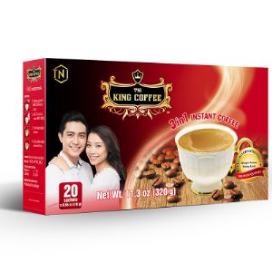 Вьетнамский кофе 3в1 растворимый в пакетиках King Coffee
Количество 20 пакетиков по 16 г
Вес: 320 г
Состав: растворимый кофе, сливки, сахар.