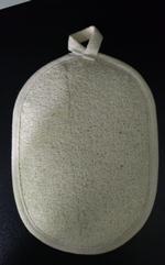 Мочалка овальная, люффа с поролоном. 001