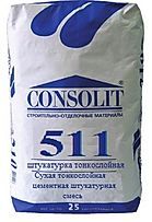 Тонкая цементная штукатурка Консолит 511