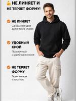 Худи оверсайз черное с капюшоном с начесом BHD802_G33_02