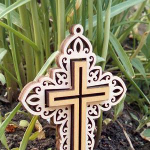 Двухсторонний Крест размер 8,9*6,5 см.Авторские изделия.