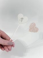 Леденец сердце 4 см, с картинкой поверх