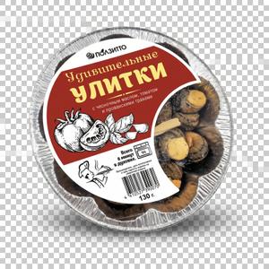 Эскарго их улитки вида Мюллер с чесночным маслом, томатом и прованскими травами. 
130 г.