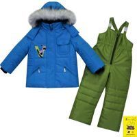 Комплект куртка и п/комбинезон Шнитки, модель SH-0176; цвет красный/синий; размеры: 26, 28, 30; рост: 104, 110, 116, сезон — зима. Верх: FAILLE PU MILKY Подклад: велюр 95% хлопок Утеплитель — холлофан 400 гр. (t -30). Комплект верхней зимней одежды для мальчика: куртка на молнии, капюшон и опушка отстегиваются, у полукомбинезона лямки регулируются.