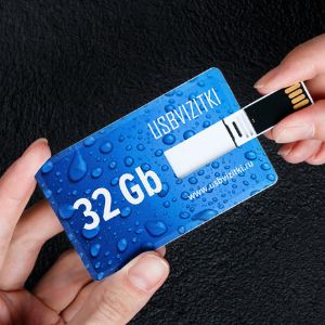 Флешка-визитка с индивидуальным дизайном 32Gb, USB 2.0