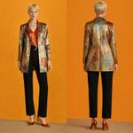 Блейзер Golden Bloom из Жаккарда с Золотым Цветочным Узором