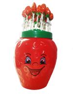 Карамель на палочке "Клубничка" 6*100*14г