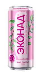 Функциональный среднегазированный напиток ЭКОНАД вкус Счастья на основе молочной сыворотки и липы 4631170252041