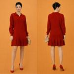 Элегантное Трикотажное Платье с Плиссированным Подолом