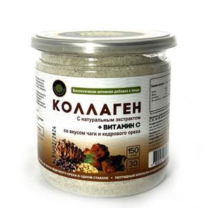 гидролизованный коллаген с натуральными экстрактами чаги и кедрового ореха