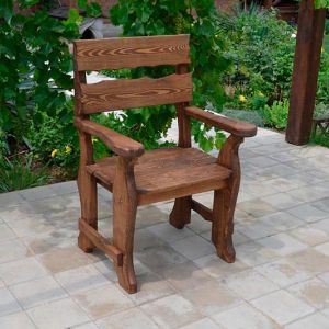 Кресло из массива дерева садовое Шале
