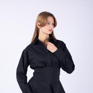 Рубашка с поясом хлопок