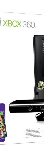 Microsoft Xbox 360 Slim Kinect Bundle Console, 4 GB Built-in Memory, HD Output With 720p/1080i Resolution and Full Surround Sound, Built-in 802.11b/g/n WI-Fi, Ethernet Port, Black 206097