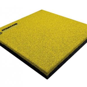 Резиновая плитка 500х500х30мм, желтая